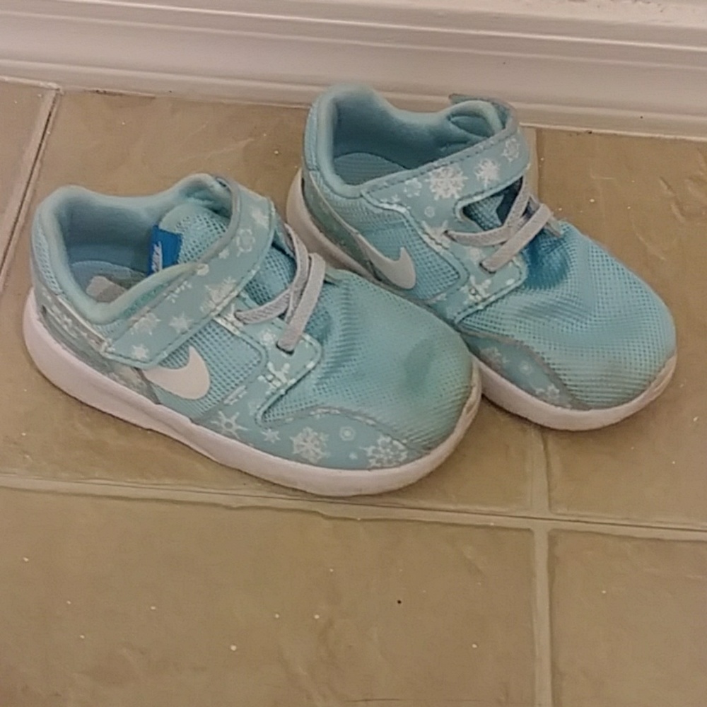 Blue Nike shoes